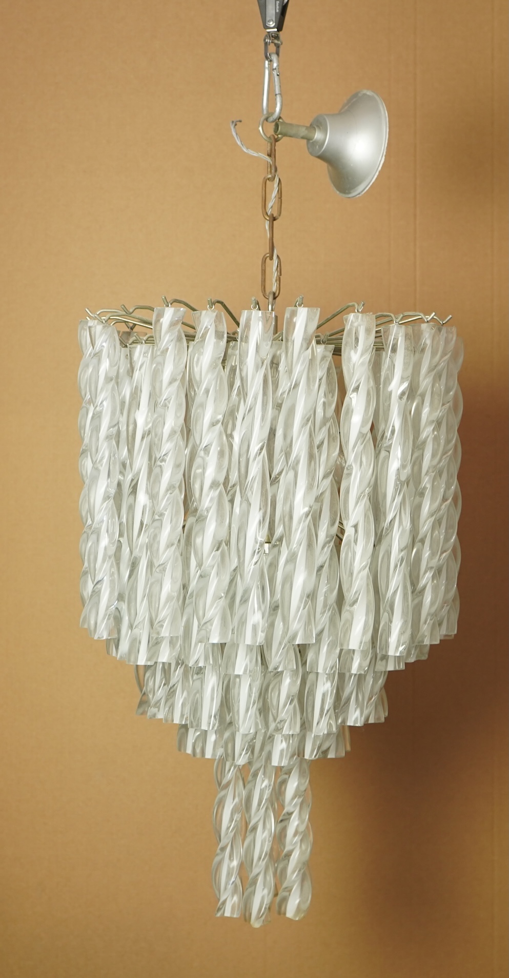 A pair of 20th century Murano glass chandeliers
